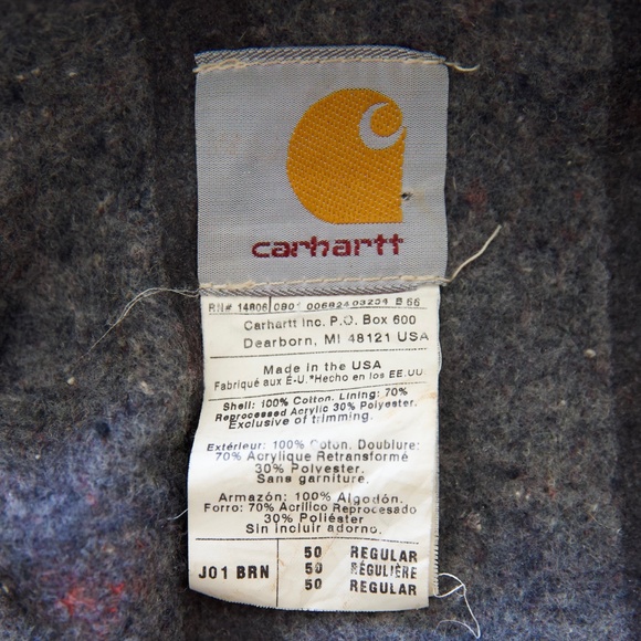 Vintage Men’s Carhartt J01 Chore Coat (Brown) Size 50 Regular - Picture 6 of 9